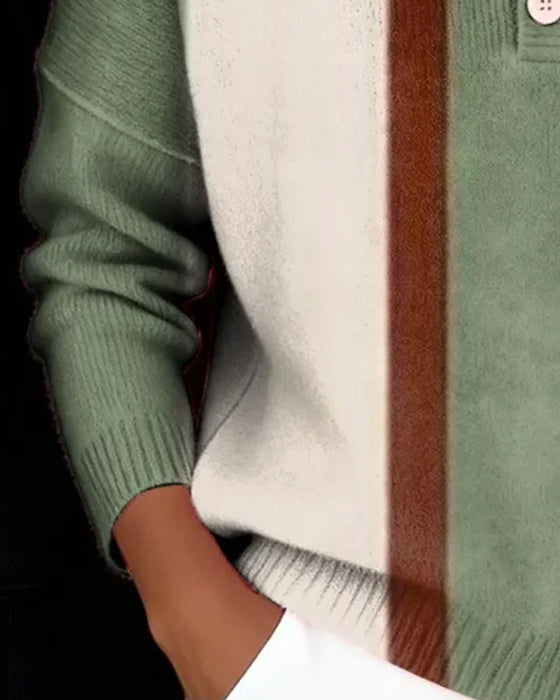 Pullover mit langen Ärmeln und Colorblocking