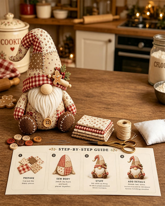🧵 DIY Patchwork Gnome Set – Erstelle Deinen Eigenen Bezaubernden Gnom 🧙‍♂️