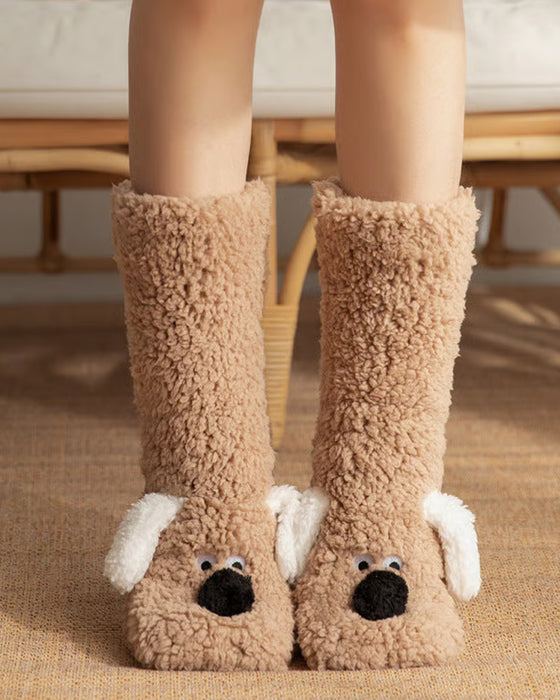 Niedliche Plüsch-Hundesocken