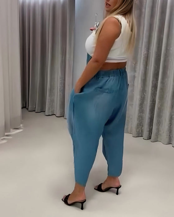 Hose mit trendigem Design und Laternenform