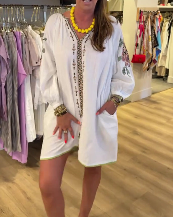 Kleid Boho Kurz Locker