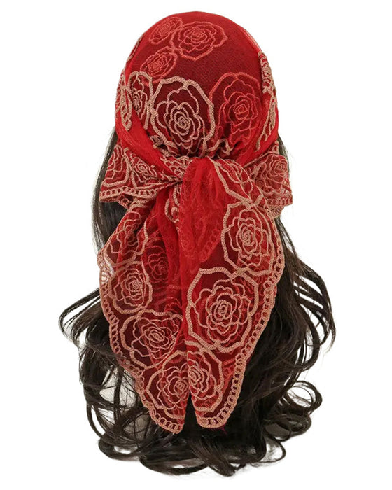 Blumen-Mesh Scallop Design Bandana