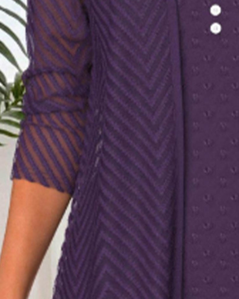 Top 3D-Blumendruck zweiteilig