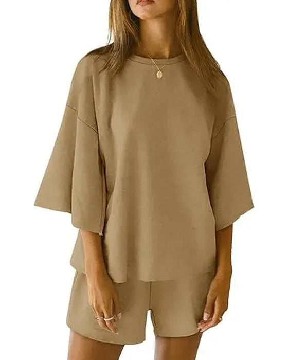 Set Elastische Taille Shorts Lässig