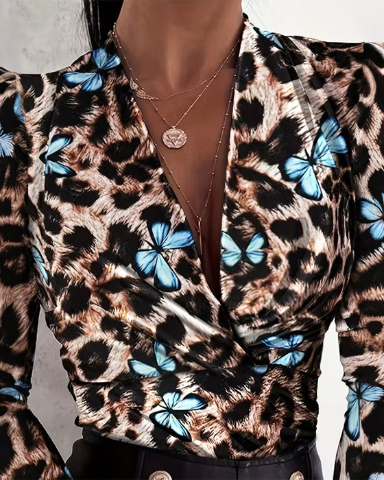 Top Leopard Schmetterlingsprint trendy