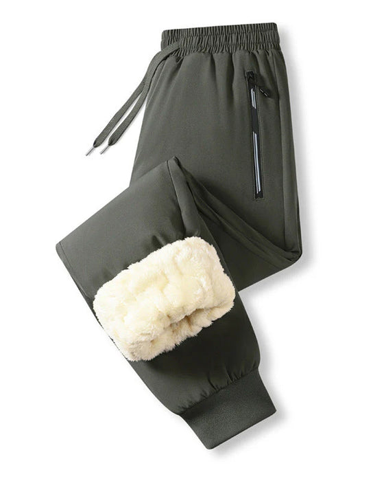 Herren Hose Warm Gefüttert Wasserdicht Zugband