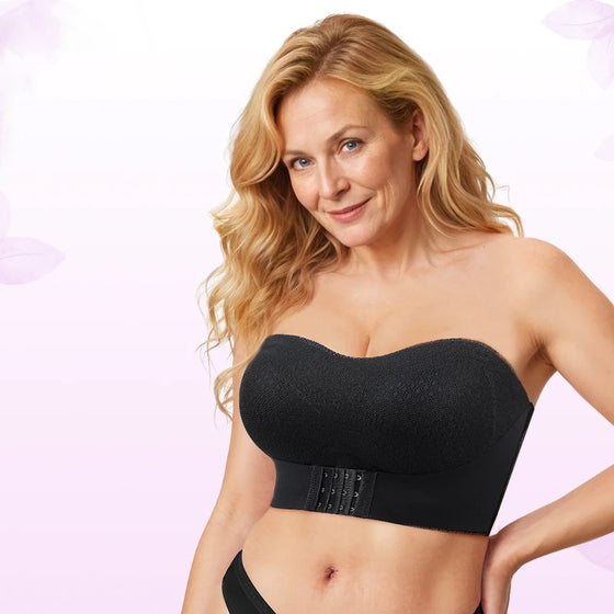 Rutschfester Bequemer Strapless Push-Up BH Mit Vorderer Schnalle