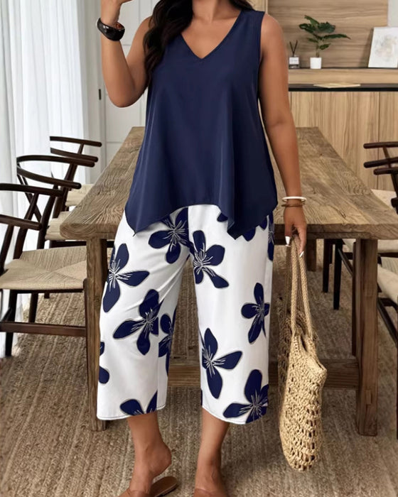 Set Elegant Print Ärmellos