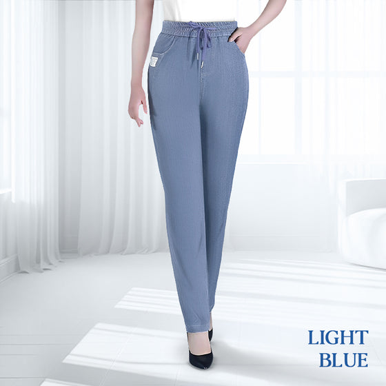 Hohe Taille Ultra Dehnbare Mom Jeans