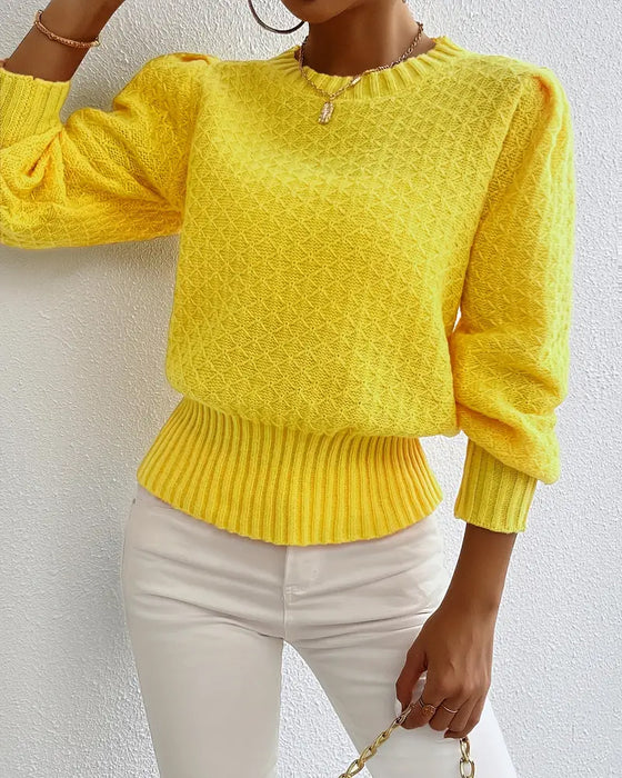 langärmeliger Pullover mit Rundhalsausschnitt