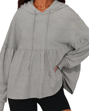 Sweatshirt Kapuze Kordelzug Locker