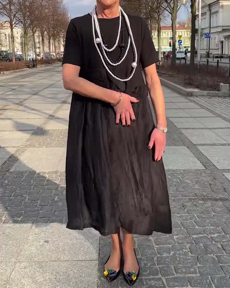 Kleid Unregelmäßig Patchwork