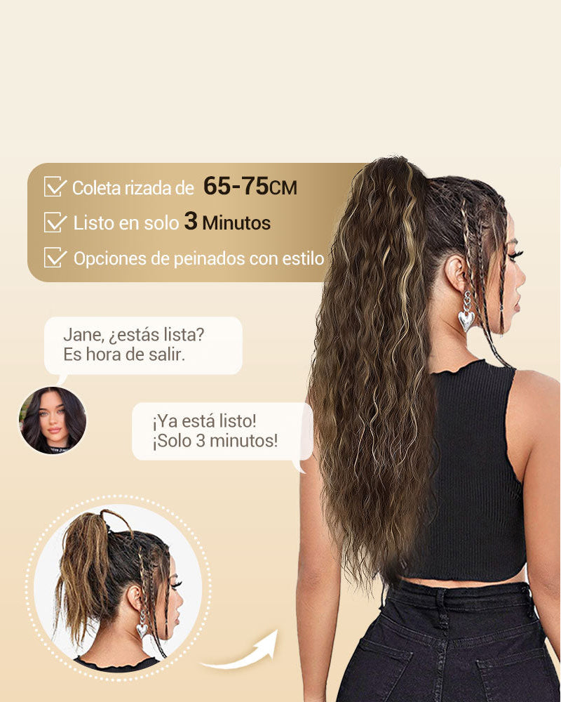 Lange Voluminöse Und Lockige Haarverlängerung