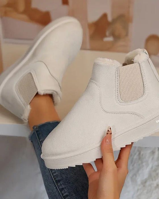 Stiefel Damen Dicke Sohle Winter Schnee