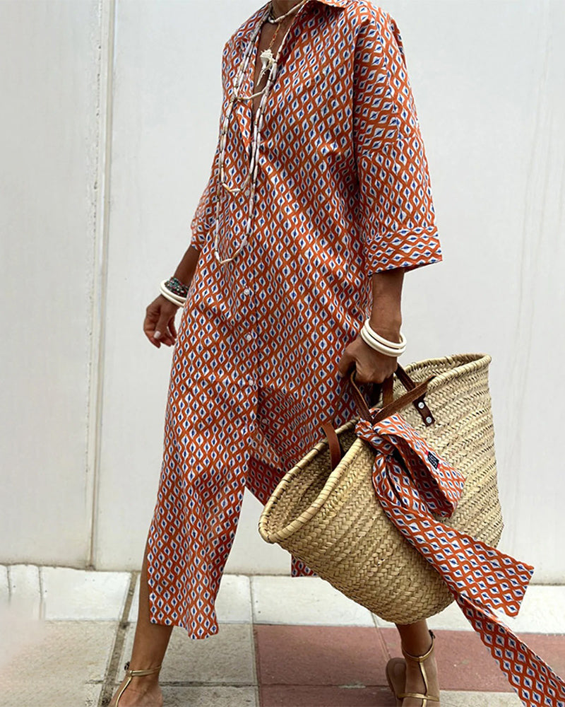 Kleid Mit Seitenschlitz Hemd