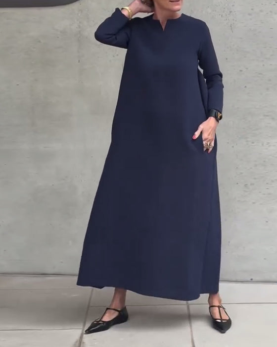 Modisches lässiges Langarmkleid