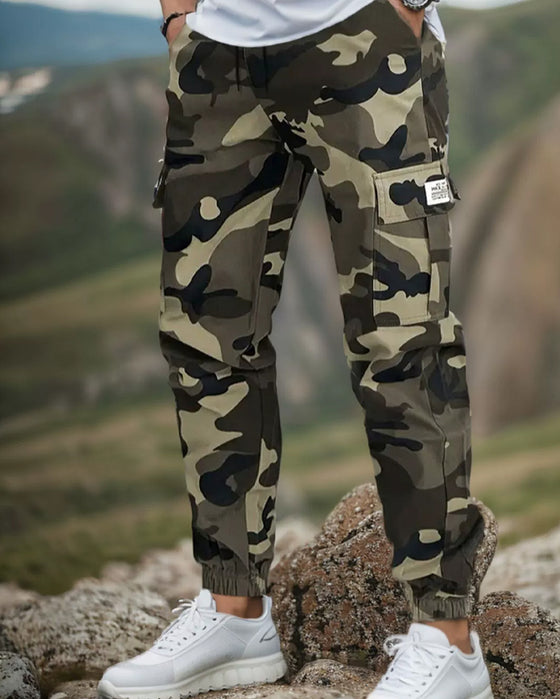 Hose Camouflage Muster Lässig Arbeit
