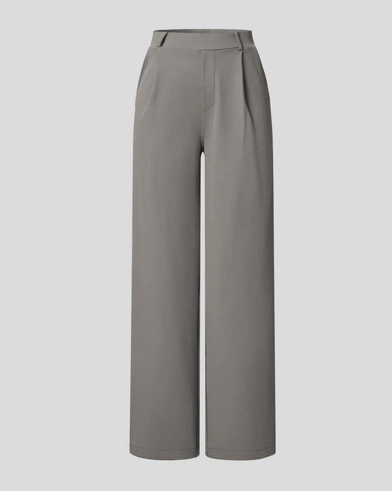 Gerade Hose In Unifarbe Mit Fall Für Anzug
