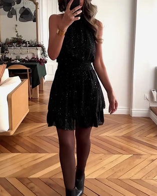 Kleid Ärmellos Sexy Modisch
