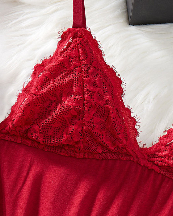 Dessous Sexy Tiefes V-Ausschnitt