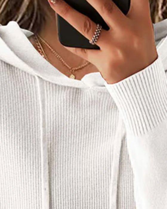Stilvolles Kapuzen-Sweatshirt Mit Langen Ärmeln