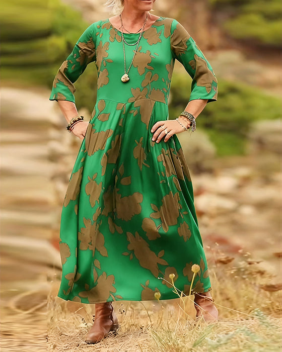 Kleid Temperament Retro gedruckt