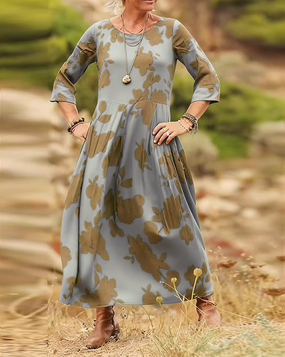 Kleid Temperament Retro gedruckt