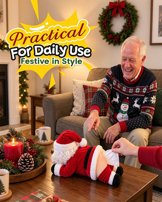 🎅😂 Lustiger Taschentuchbox-Bezug im Weihnachtsmann-Design