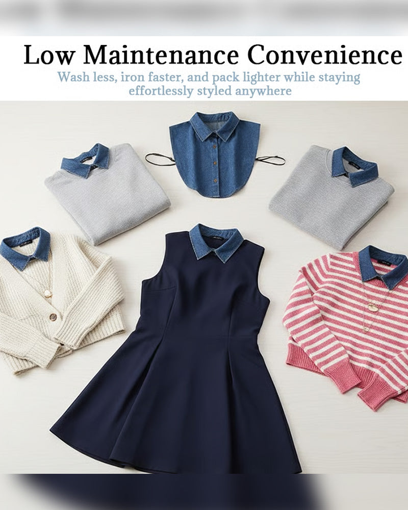 Kragen Klassisch Edgy Denim Falsch