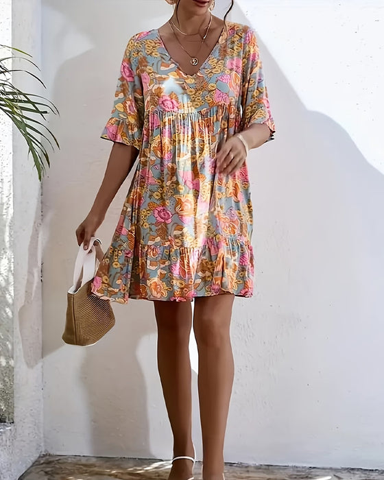 Kleid Bohemian Blumig