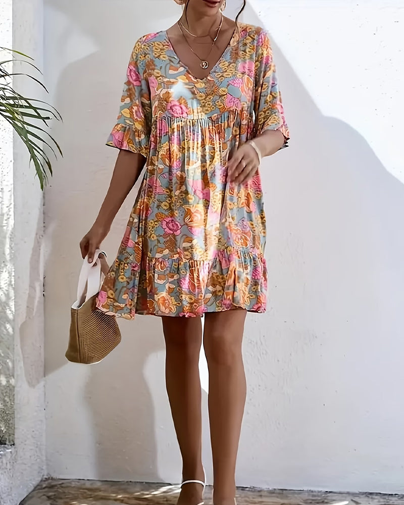 Kleid Bohemian Blumig