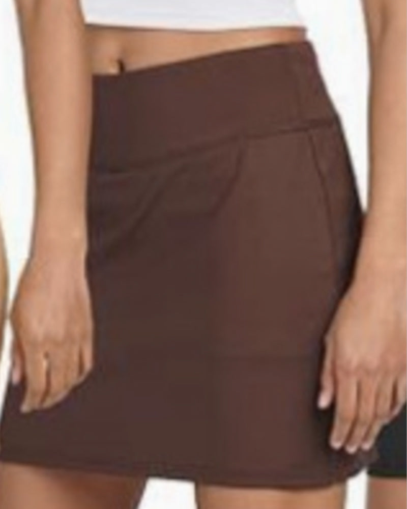 Rock Hohe Taille Einfarbig Kurz