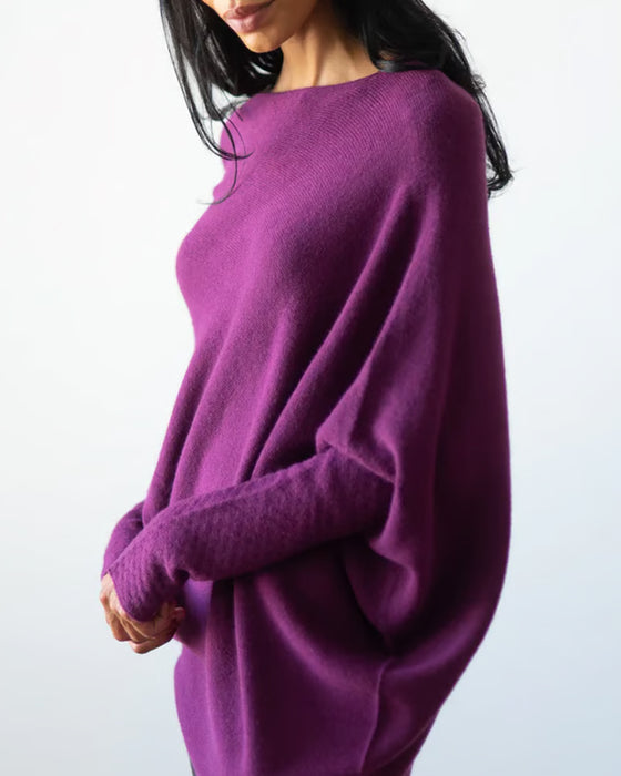Innovative Asymmetrische Drapierte Strickmode