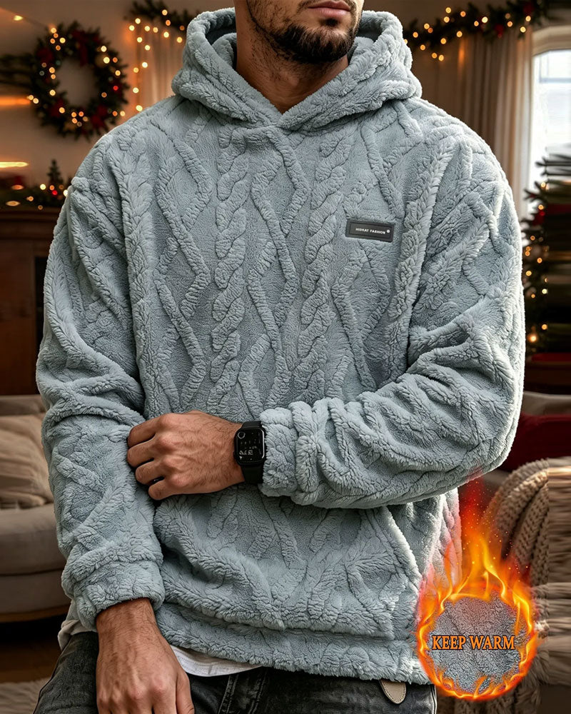 Herren Winter Jacquard Muster Hoodie