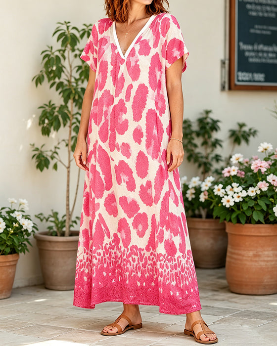Kleid Locker Leopard Druck