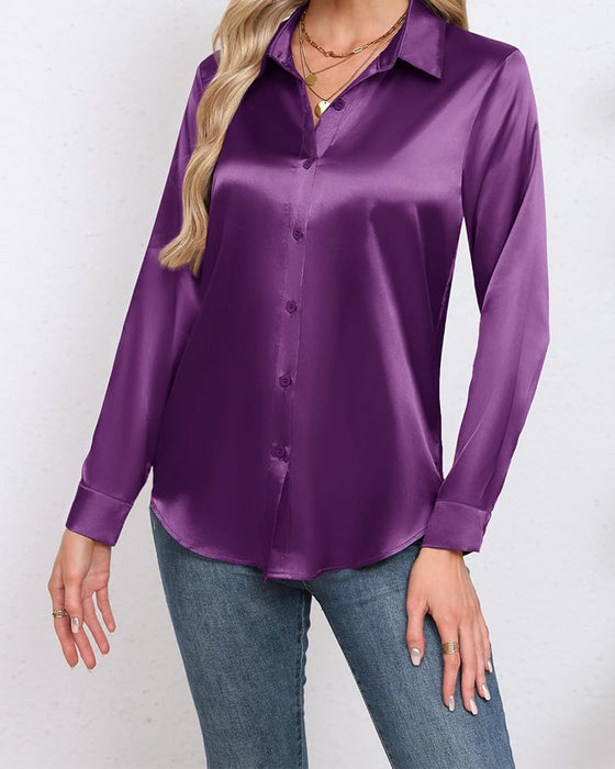 Hemd einfarbig langärmlig drapiert