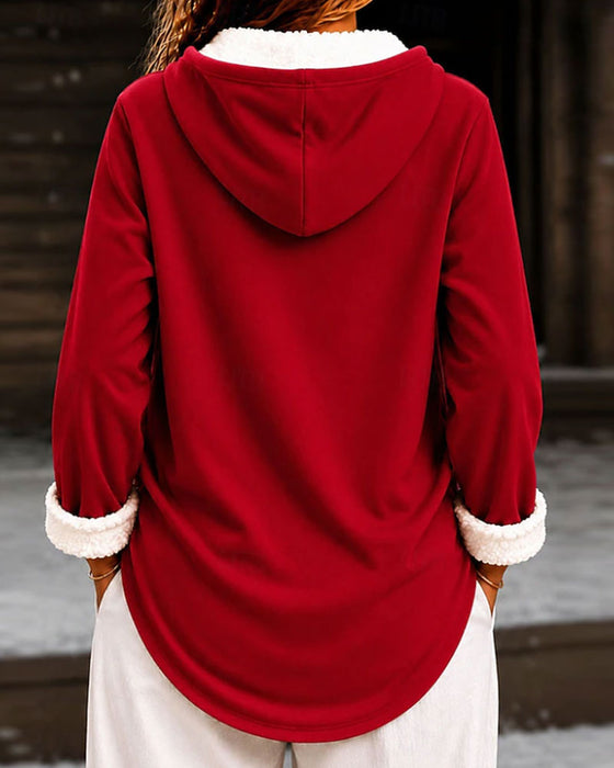 Hoodie Mit Kapuze Feiertag Druck Locker