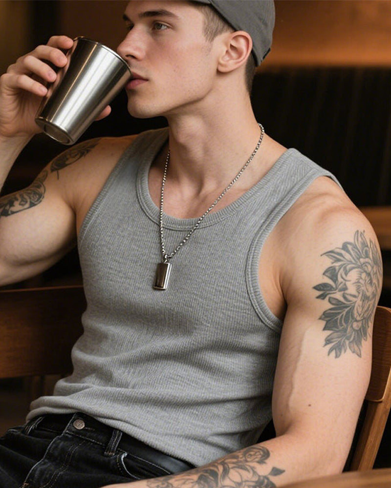 Top Herren Baumwolle Fitness