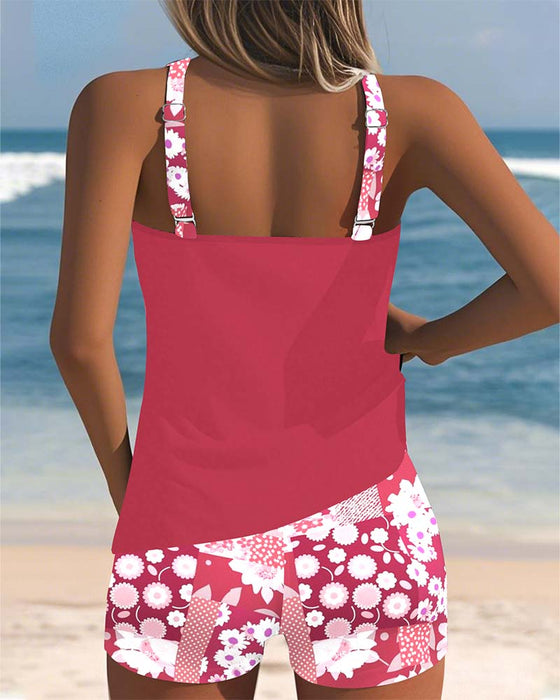 Badeanzug Tanktop Bedruckt Boxer