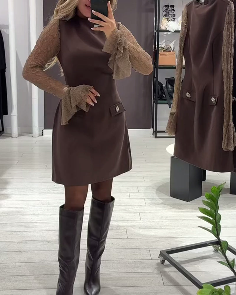 Stilvolles und elegantes Kleid mit Glockenärmeln