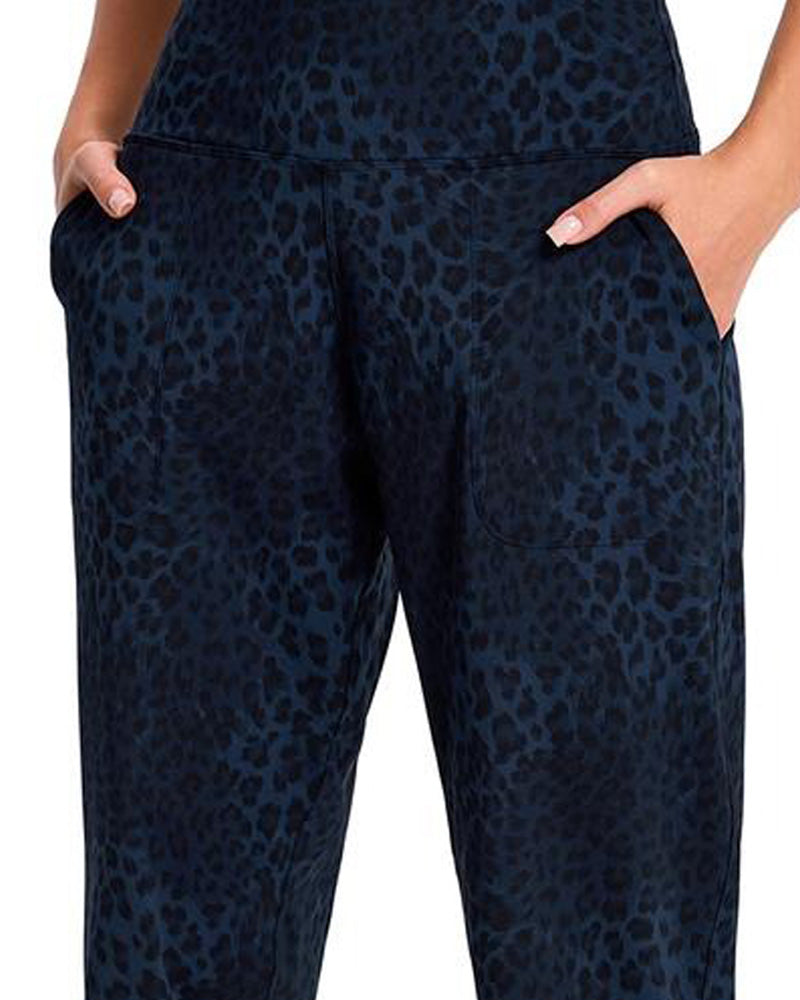 Hose Hohe Taille Tasche Unifarben Lang