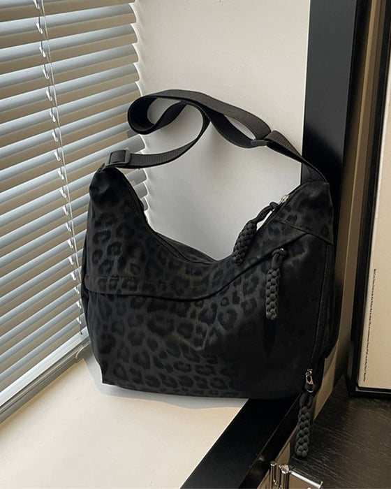 Tasche Leopardenmuster Wildleder Damen