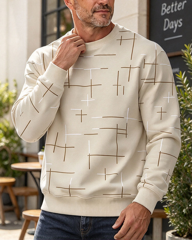 Sweatshirt Herren Lässige Linie