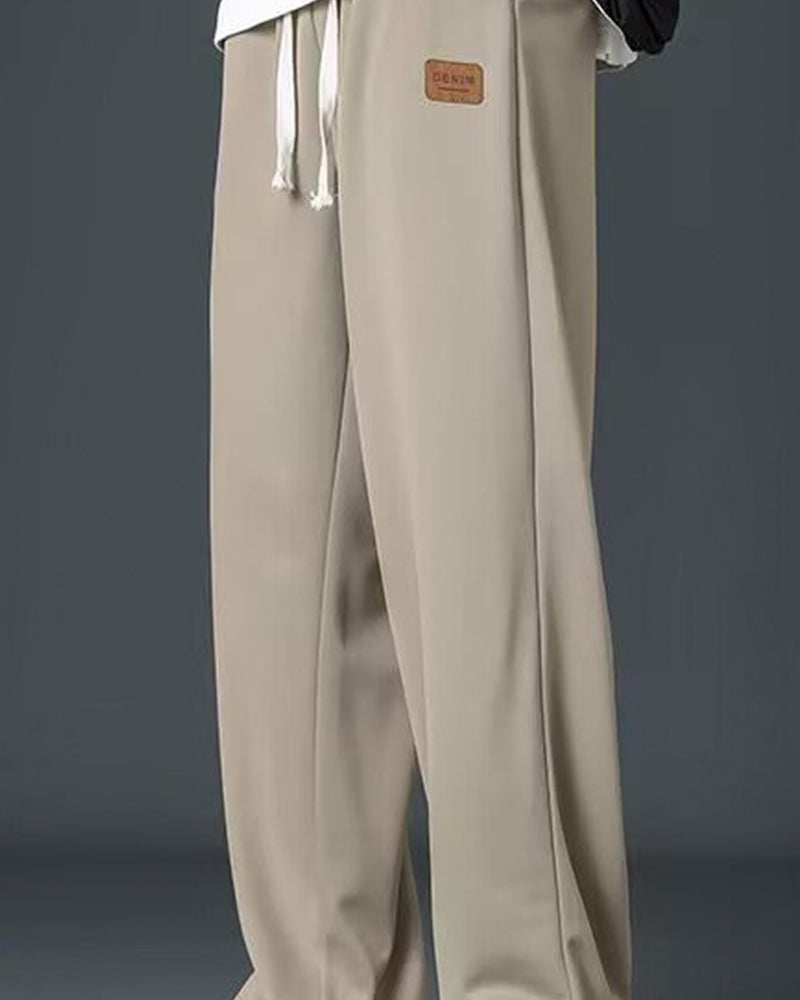 Herren Hose Lässig Kordelzug Gerades Bein