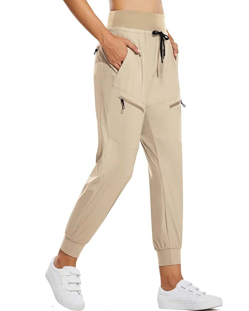 Hose Mit Gummibund Kordelzug Taschen Tapered