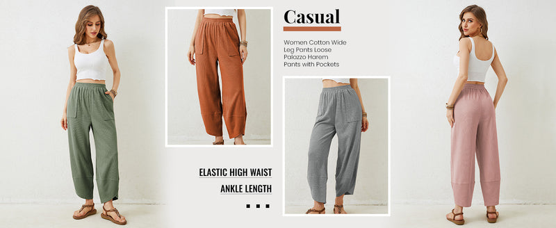 Hose Damen Haremshose Weites Bein