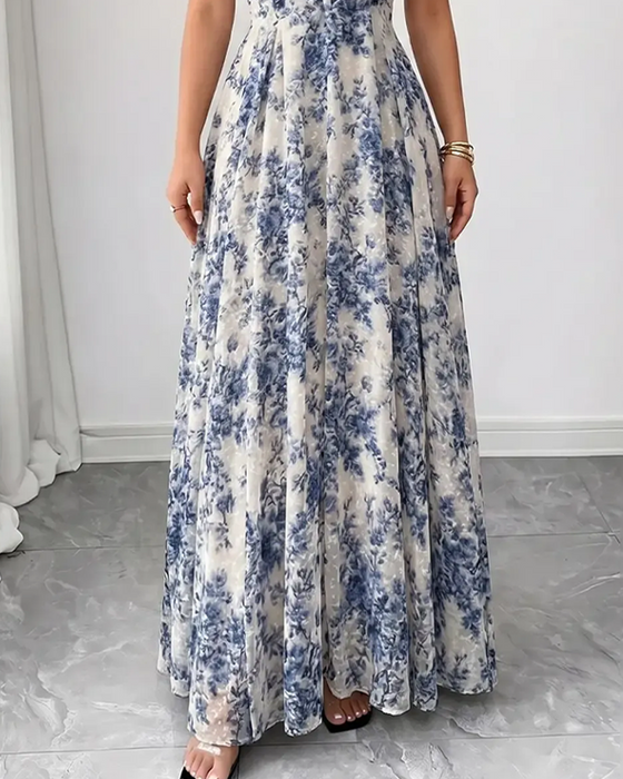 Kleid Lässig Camisole Maxi
