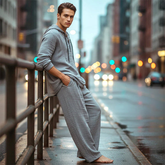 Zweiteiler-Set Mode Herren Casual Lang