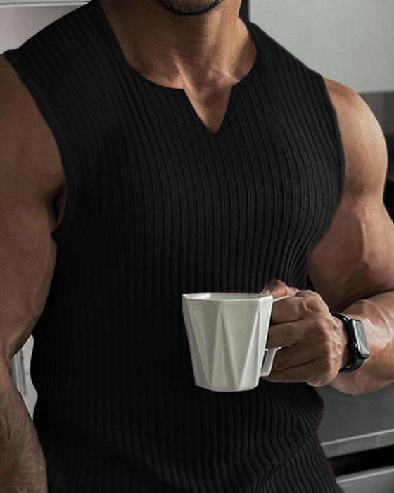 Herren Tanktop Einfarbig Sport Lässig