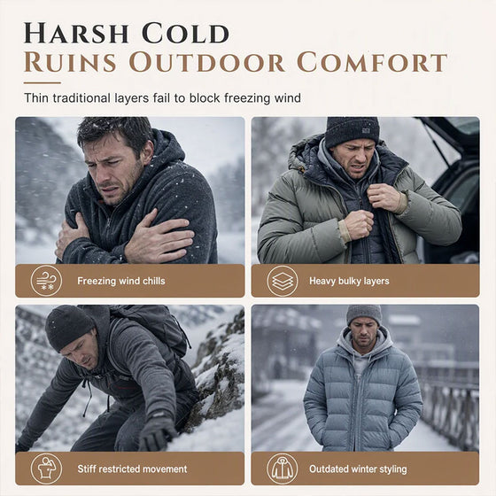 Herren Winter Jacquard Muster Hoodie